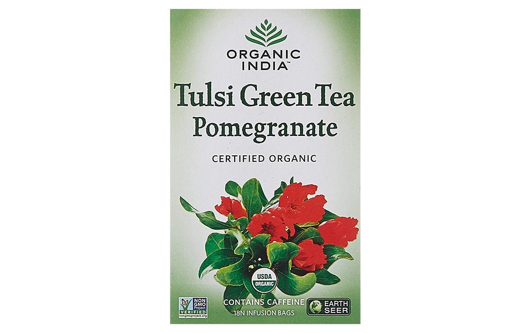 Organic India Tulsi Green Tea Pomegranate   Box  18 pcs